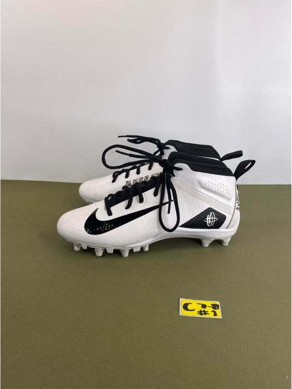 Nike Alpha Huarache 7 Varsity LAX Cleats White Black BQ4183-108 Men Size 7.5